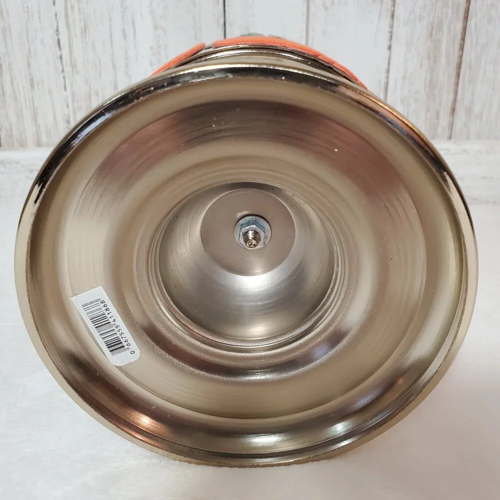 Bath & Body Works Velvet Pumpkin Pedestal Candle Holder Sleeve 3-Wick Flocked